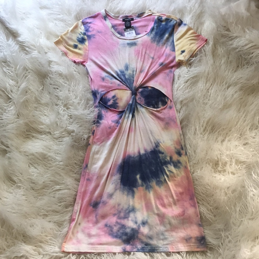 Tie Dye Cut Out Dress NEW